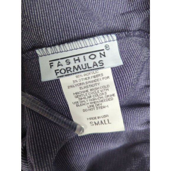Vintage QVC Fashion Formulas Size S Womens Purple Elastic Waist Pull On Pants - Picture 2 of 6